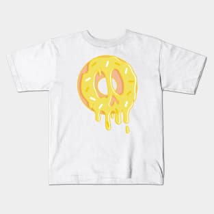 Dripping Donut Skull (Lemon) Kids T-Shirt